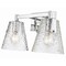 Z-Lite Analia Vanity, 2-Light, 16.5 In.W x 7.5 In.L x 9.25 In.H, Chrome/Clear Ribbed 1101-2V-CH - alternate 2